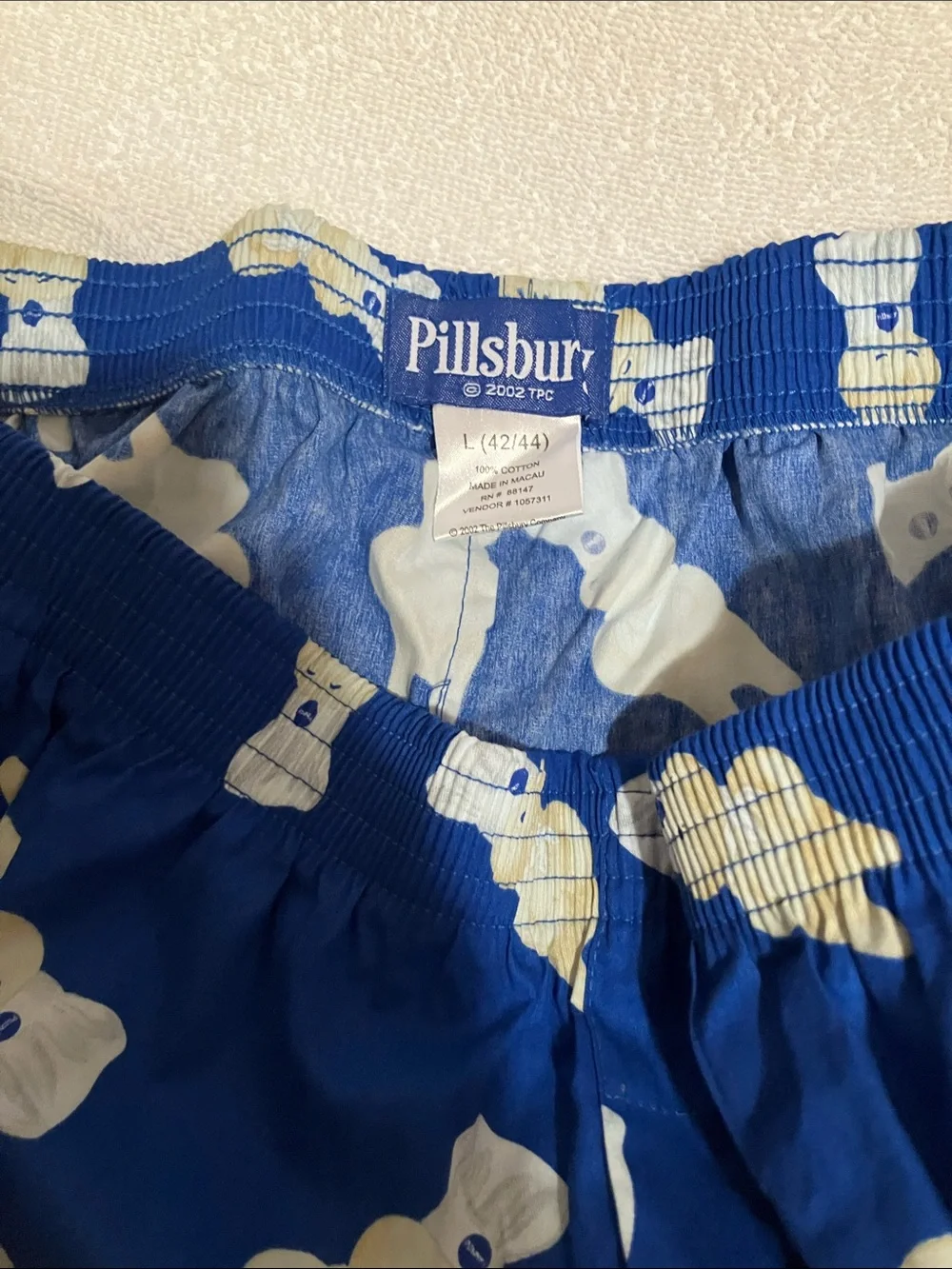 Men's Navy Boxer Briefs with Cream Bear Pattern
